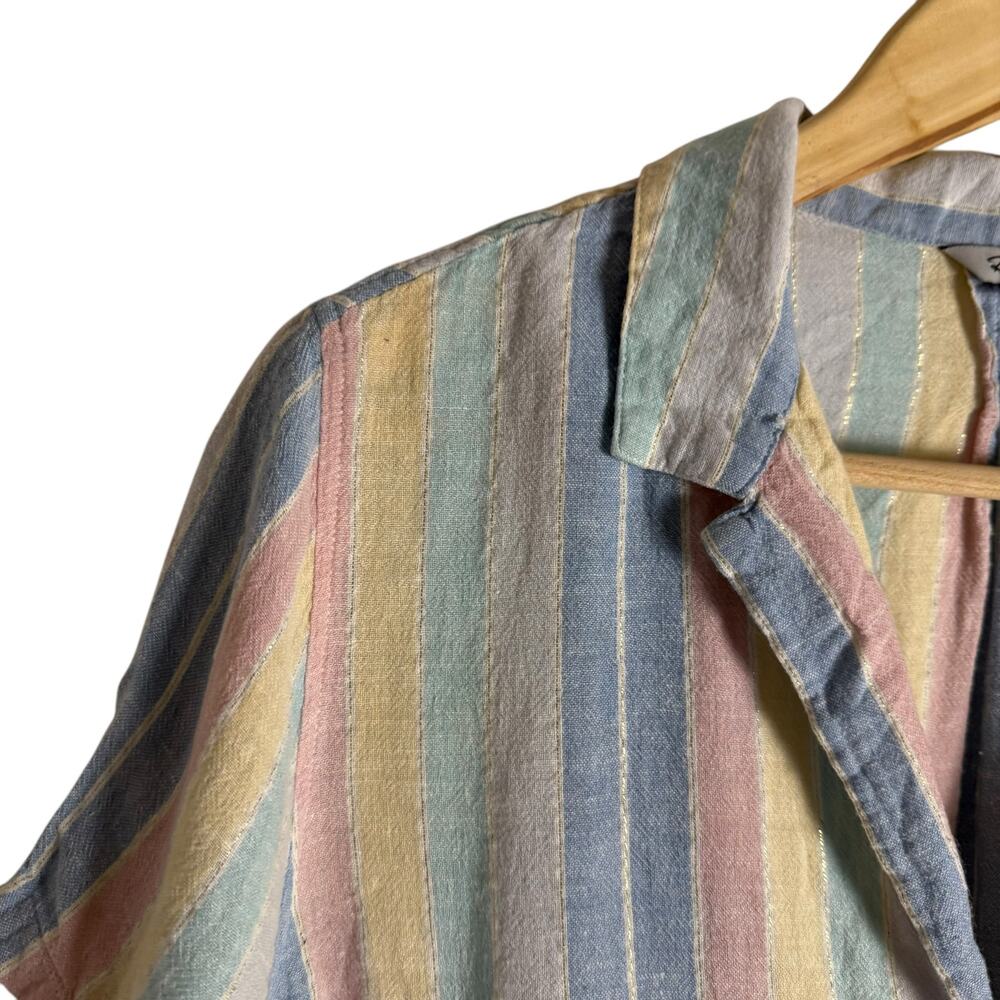 Rails Zuma Jubilee Stripe Linen Blend Short Sleev… - image 4